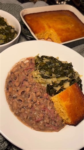 Chef Kilo P. | Black-Eyed Peas Black-eyed peas for prosperity and good luck, greens for wealth and cornbread symbolizing gold in the New year. For me,... | Instagram