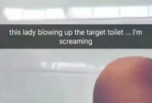Good Lord: Woman Blows Up The Target Bathroom!