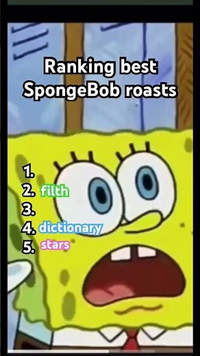 Ranking the best SpongeBob roasts #spongebob #funny #roast