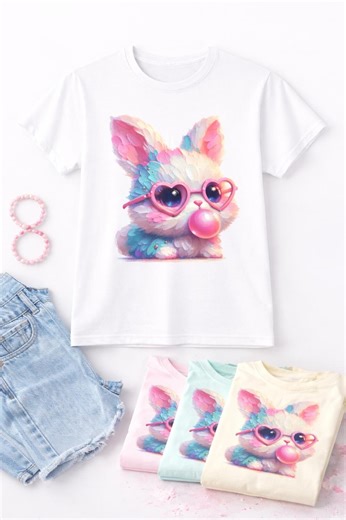 Kawaii Bunny Bubble Gum PNG, Pastel Heart Sunglasses Clipart (digital Download) - Etsy