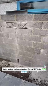 Water feature wall using 3 different porcelains all cut for a unique look and finish 💦💦💚⚒ | Taylor-made landscapes