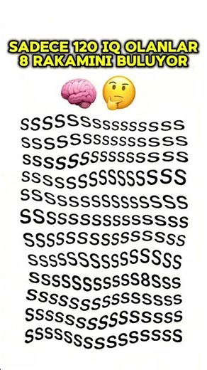 Sadece 120 IQ olanlar 8 rakamını bulabiliyormuş 🤔🧠#quiz #iqtest #braintest #brainchallenge #zeka