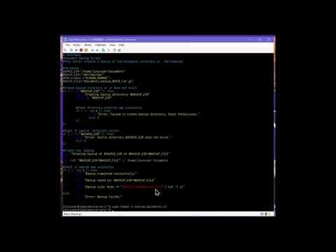 Simple Bash Script and Backup