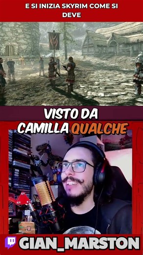 E SI INIZIA SKYRIM COME SI DEVE 🐴🤣 #skyrim #gian_marston #Twitch #shorts