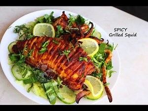 Spicy Grilled Squid കണവ ഗ്രിൽ ചെയ്തത്