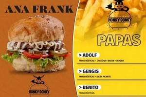 Restaurant sparks outrage over ‘Anne Frank burger’ and ‘Adolf fries’