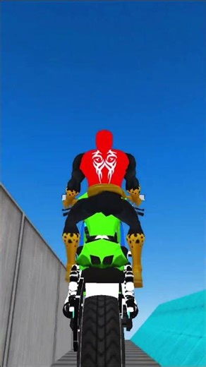 Superheroes mega ramp bike stunts #games