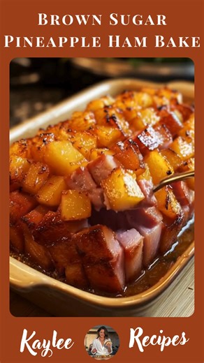 Brown Sugar Pineapple Ham Bake 🍍🍯 Ingredients: → Main Players 3 cups cooked ham, diced 1 can (20 oz) pineapple chunks, drained (save ¼ cup juice) → Sweet and Tangy Glaze ½ cup brown sugar 2 tablespoons Dijon or yellow mustard 1 tablespoon soy sauce ¼ cup reserved pineapple juice ¼ teaspoon ground cloves (optional) Salt and pepper, to taste Instructions: Preheat your oven to 375°F (190°C). Lightly grease a 9×13‑inch baking dish with butter or nonstick spray. In a medium bowl, whisk together the