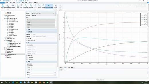 COMSOL化学反应工程混合可逆多化学反应示例