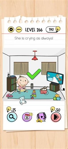 Brain Test Level 266 Solution & Walkthrough | Tricky Puzzles (Android & iOS Shorts)