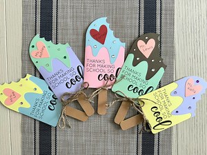 Popsicle/ice Cream Pop Teacher Card/gift Card Holder - Perfect Gift for Teacher Appreciation, Last Day of School, Christmas, Etc. - Etsy