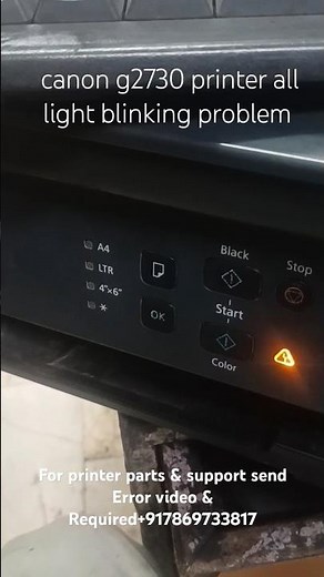 Canon G2730 Printer Blinking Light Error Fix | Step-by-Step Troubleshooting Guide" #short