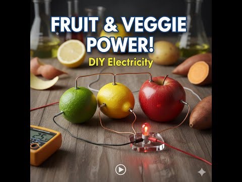 “Turn Fruits & Veggies into Batteries! ⚡🧪 Fun Fact”
