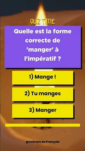 Quiz De Conjugaison Française : Les Modes