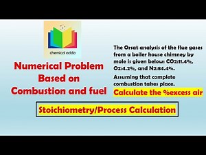 Excess Air Calculation in Combustion | Stoichiometry #chemicalengineering #chemicaladda #excessair