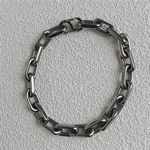 Industrial Titanium Biker Bracelet: 8mm Square-cut Chain, Hypoallergenic - Etsy