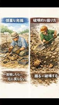 『発掘調査って何してるの？① 基本編』発掘調査の正体｜土の中から歴史を読む仕事とは。 昔の道具と庶民の歴史 #short_