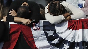 Hillary Clinton supporters caught crying