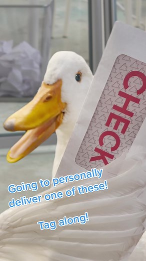 Aflac Duck's Easy Claim Check Delivery Adventure
