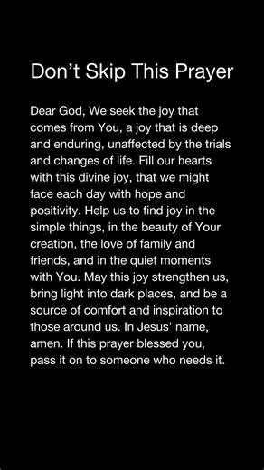 Daily Bible Verses on Instagram: "Don't Skip This Prayer 🙏"