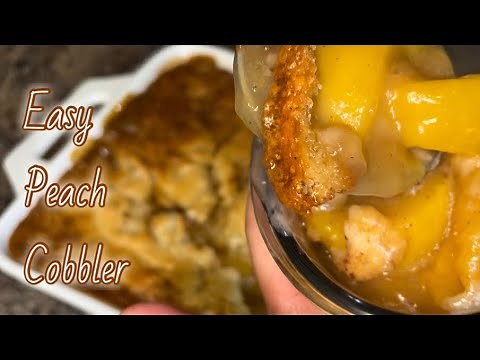 Easy Peach Cobbler with Bisquick Crust