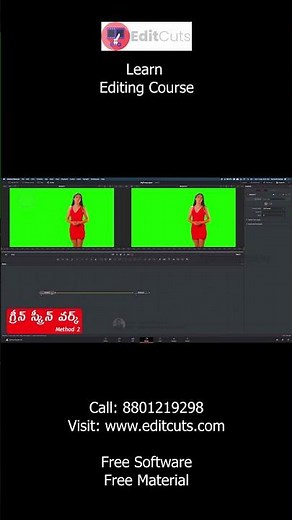 Green Screen Work || Editing Course || తెలుగు లో నేర్చుకోండి