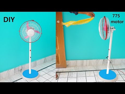 DIY Powerful DC Stand Fan / Solar Fan with 775 Motor