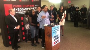 7.4K views · 63 reactions | You heard them first on @Local4News. Today the parents of a three year old boy shot and killed on a Detroit freeway, @MayorMikeDuggan @mspmetrodet and @detroitpolice Chief James Craig were at Crime Stoppers urging anyone w/ info to come forward. Who killed CJ Miller? #speakup | Priya Mann | Facebook