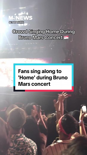 The nostalgic hit — originally sung by Singaporean singer-actress Kit Chan and composed by songwriter Dick Lee — had fans singing along in unison. #mustsharenews #sgnews #sgfyp #sg #singapore #sgtiktok #tiktoksg #entertainmentnews #brunomars #concert #brunomarsconcert #home