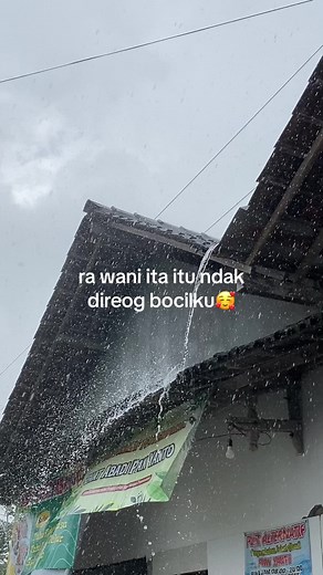 Heavy Rain Scene Flowing from Building Roof