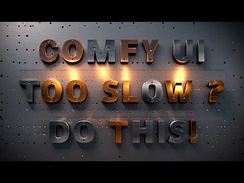 Speed Up Your Workflow: Comfy UI Slowness Speed Troubleshooting!🚀
