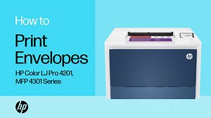 Load and Print Envelopes | HP Color LaserJet Pro 4201, MFP 4301 Series