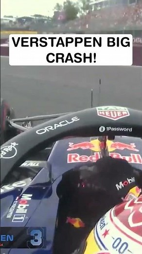 MAX VERSTAPPEN HUGE CRASH IN AUSTRALIAN GP QUALIFYING #shorts #f1 #formula1