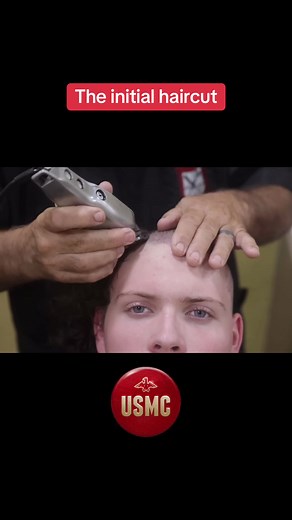 The initial haircut at Marine Corps recruit training #Marines #USMarines #USMC #drillinstructor #Bootcamp #MCRD #mcrdsandiego