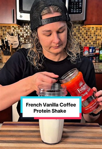 Legion Code: FULLSAIL French Vanilla Coffee Protein Shake Recipe makes 1 serving 285 calories 51g protein 19 carbs 0g fat Ingredients: 1 cup Fairlife fat free milk 1 (5.3 oz) Dannon Light Fit vanilla Greek yogurt 1 scoop @Legion Supplements French vanilla protein powder 2 tbsp instant coffee (I used Folgers) Ice cubes #highprotein #highproteinrecipes #proteincoffee #proteinshake #EasyRecipes