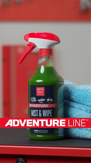 Introducing Mist & Wipe! 💦 —Part of our ALL-NEW Adventure Line!🏔️🚐 Keep your recreational vehicle shining with this quick detailer, which leaves a glossy, candy-like, ceramic-protected finish. Features Include: ✅ Quickly eliminates dirt, pollen, bird droppings, etc ✅ SiO2 formula provides UV & hydrophobic protection ✅ Also works as a drying aid or as a clay lubricant …and much MORE! #rv #camper #campervan #camper #atv #utv #trailer #boat #boatlife #sailing #jeski #seadoolife #camping #vanlife