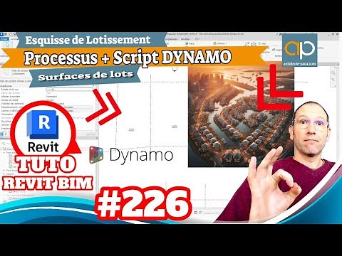 Esquisse Lotissement avec REVIT | Script Dynamo pour générer automatiquement les lots et surfaces