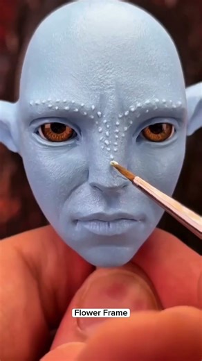 How to Sculpt Neytiri Avatar Clay Figure_Realistic Na'vi Face & Headdress Tutorial 2026_Flower Frame