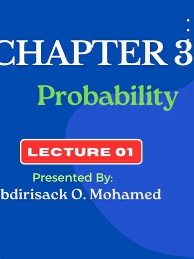 Introduction to Probability: Lecture 01