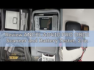 Review ANCEL AD410 PRO OBD2 Scanner and Battery Tester, 2-in-1 Car Diagnostic Tool, Check Engine Lig