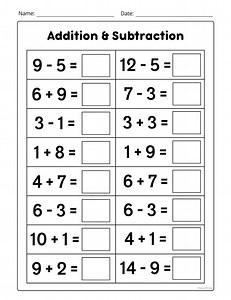 11 Kindergarten Math Worksheets | Printable Addition & Subtraction Practice (numbers 0-18) | Early Learning, Homeschool Number Activities - Etsy Canada