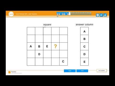 TestAs Digital - Core Module: Latin Squares