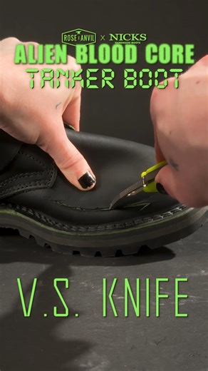 JUST DROPPED! The first Tanker Boot to bleed green, Rose Anvil x Nicks ALIEN BLOOD CORE Tanker Boot. Link in bio to get your pair, limited quantities {0} | rose_anvil