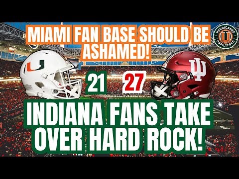 Miami Hurricanes FANS GOT EMBARRASSED as Indiana Hoosiers FANS TOOK OVER HARD ROCK STADIUM! SHAMEFUL