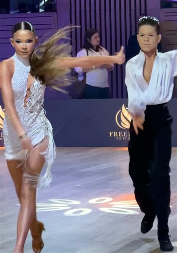 Milana and Denis Shine in Cha Cha Cha Dance