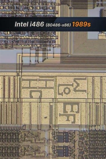 [1989s] Intel i486 80486 x86 chip first in the world