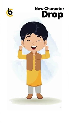 Cute Indian Boy Cartoon Character | Animation-Ready Vector Art for Creators