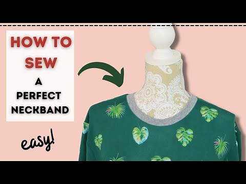 How to sew a neckband (with secret tricks!) for knits/T-shirts!