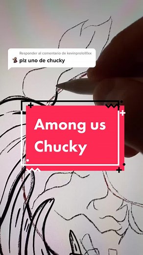 Illustration of Chucky in Among Us Style