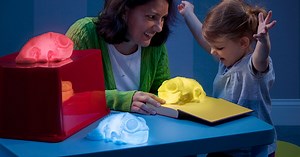 Huey the Chameleon - a lamp that changes colors to match its surroundings